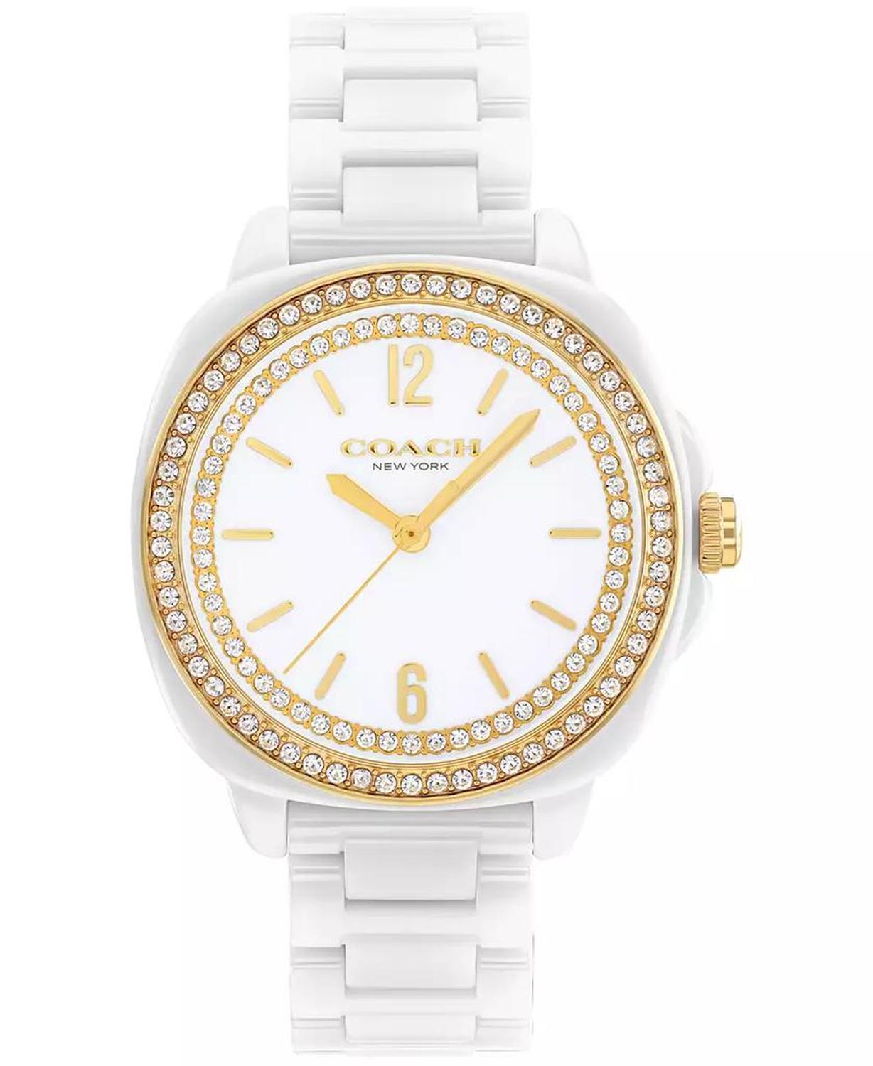 Women's Kitt White Ceramic Bracelet Watch, 34mm