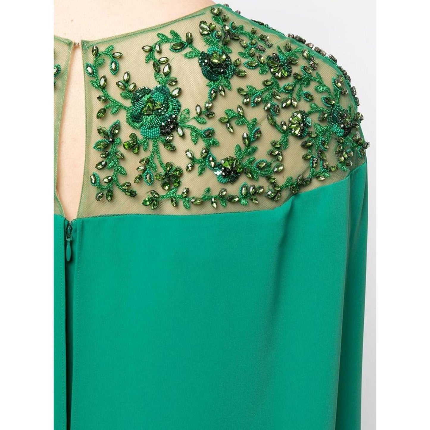 Embroidered Cape Dress