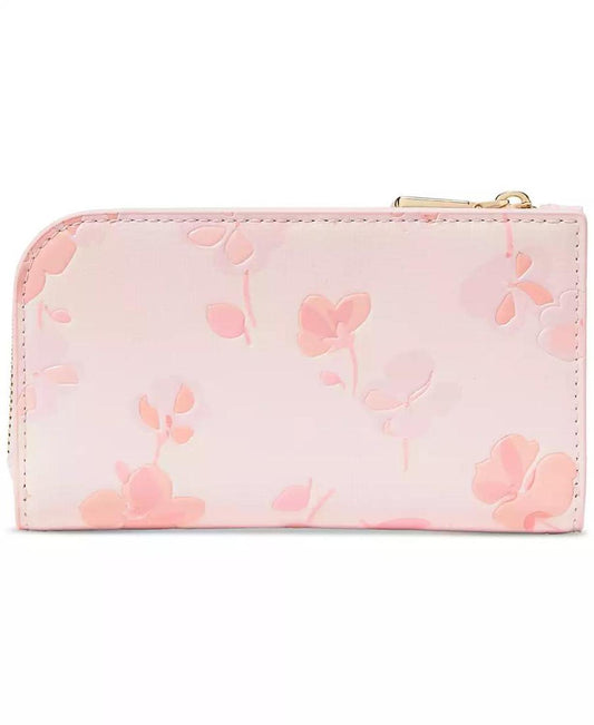 Devin Spring Pansies Small Slim Leather Bifold Wallet