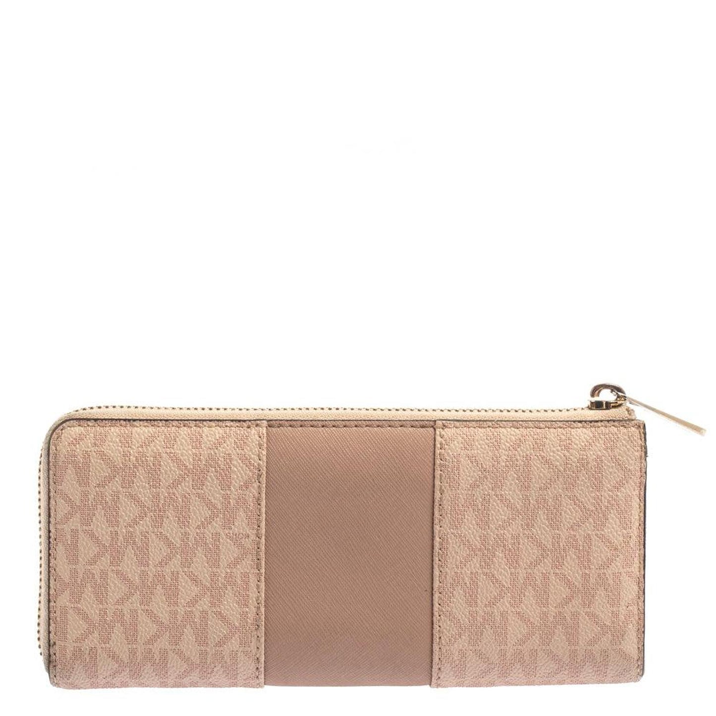 Michael Kors Pink Signature Leather Zip Around Wallet