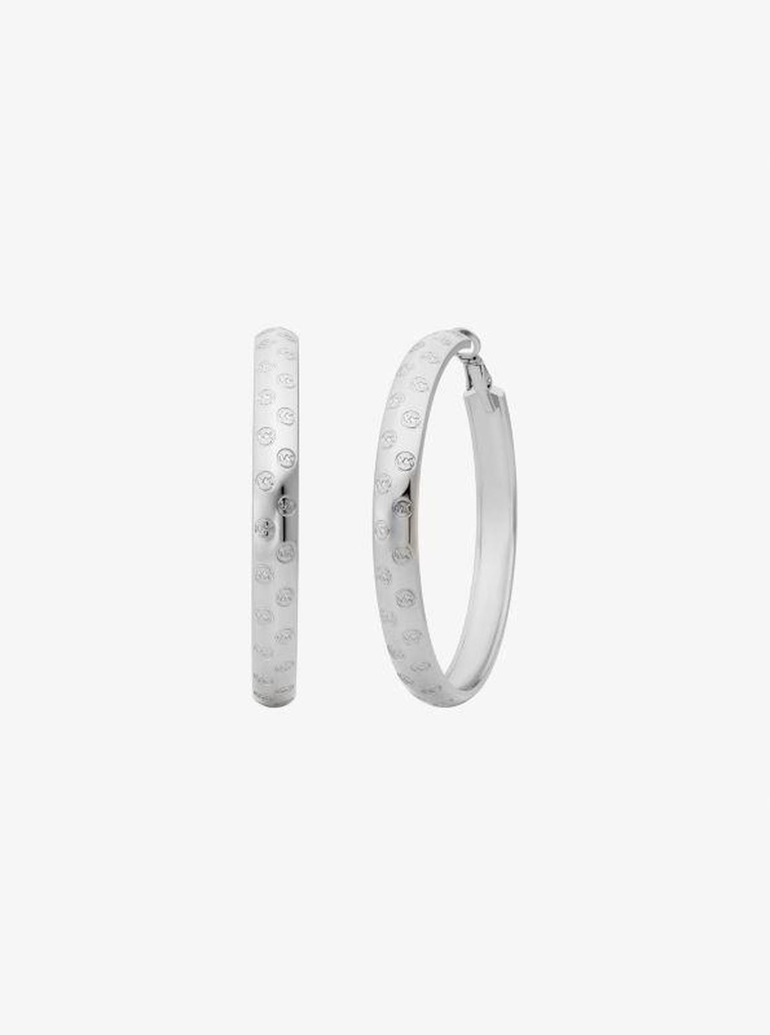 Logo Engraved Hoop Earrings