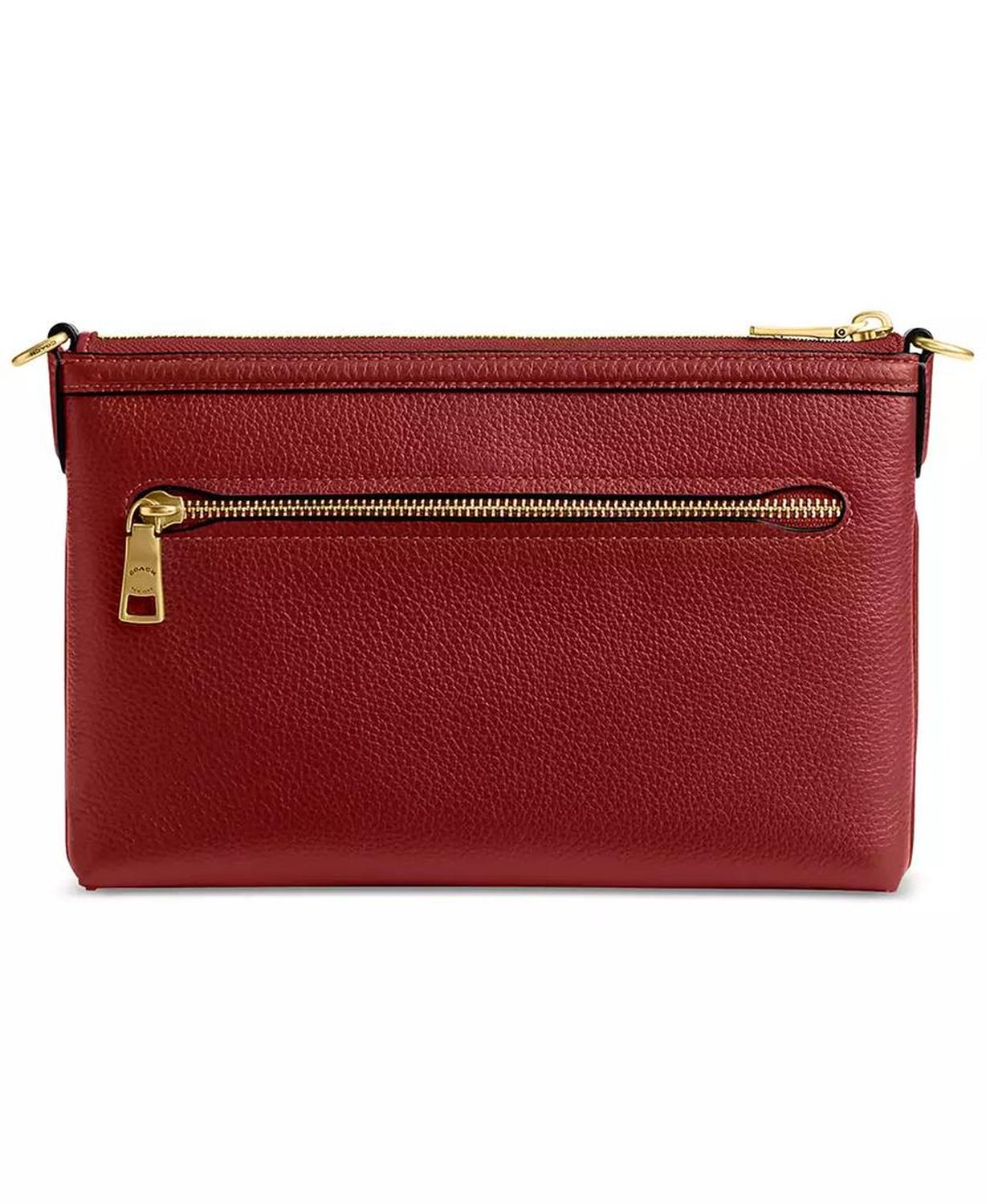 Refined Pebble Leather Legacy Zip Top Smal Crossbody