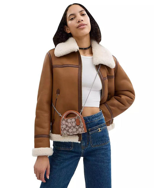 Crystal Top Handle Card Case Wallet