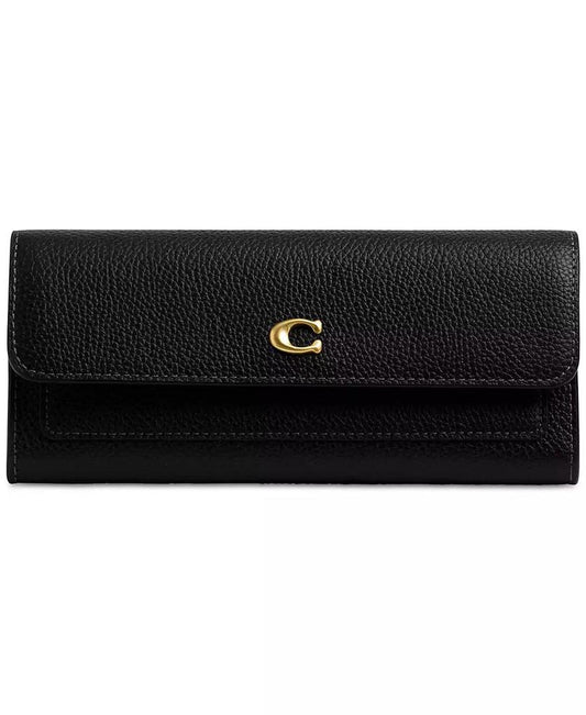 Mila Leather Long Flap Wallet