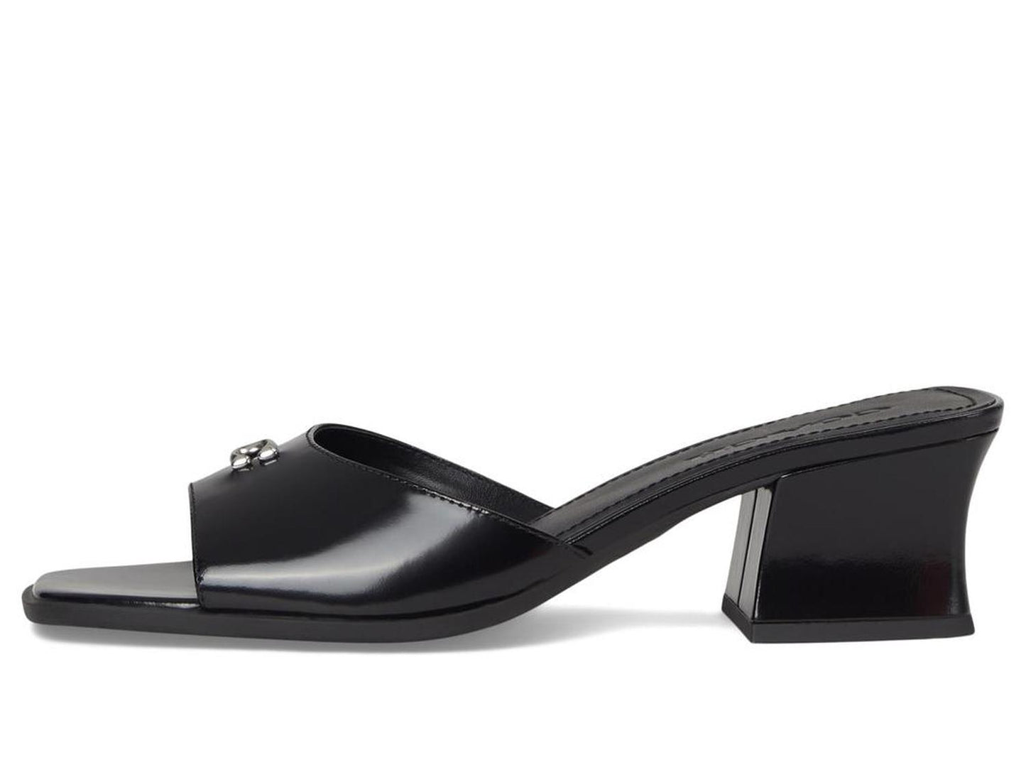 Sculpted C Leather Block Heel Sandals