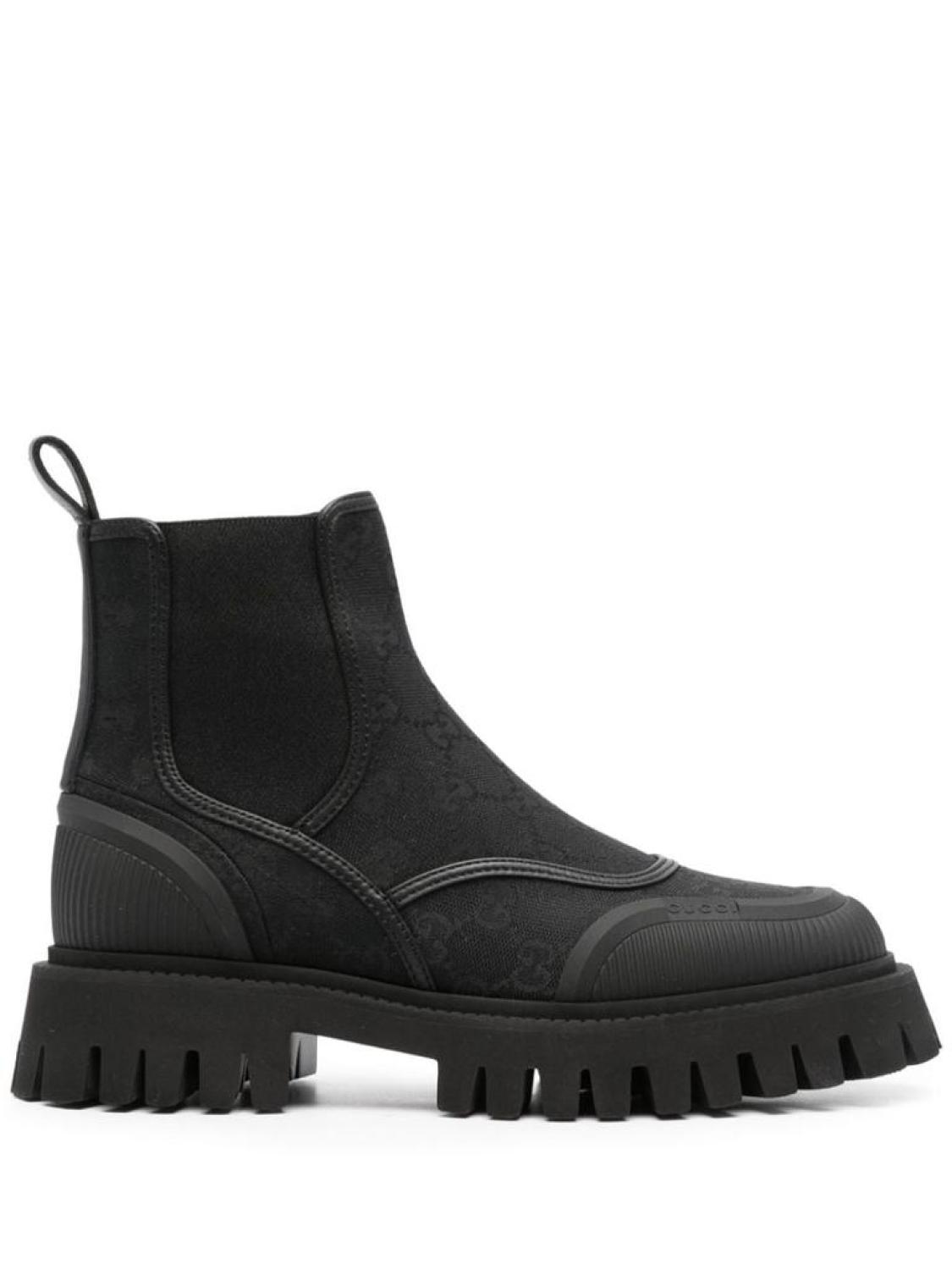 Gucci Monogrammed Ankle Boots