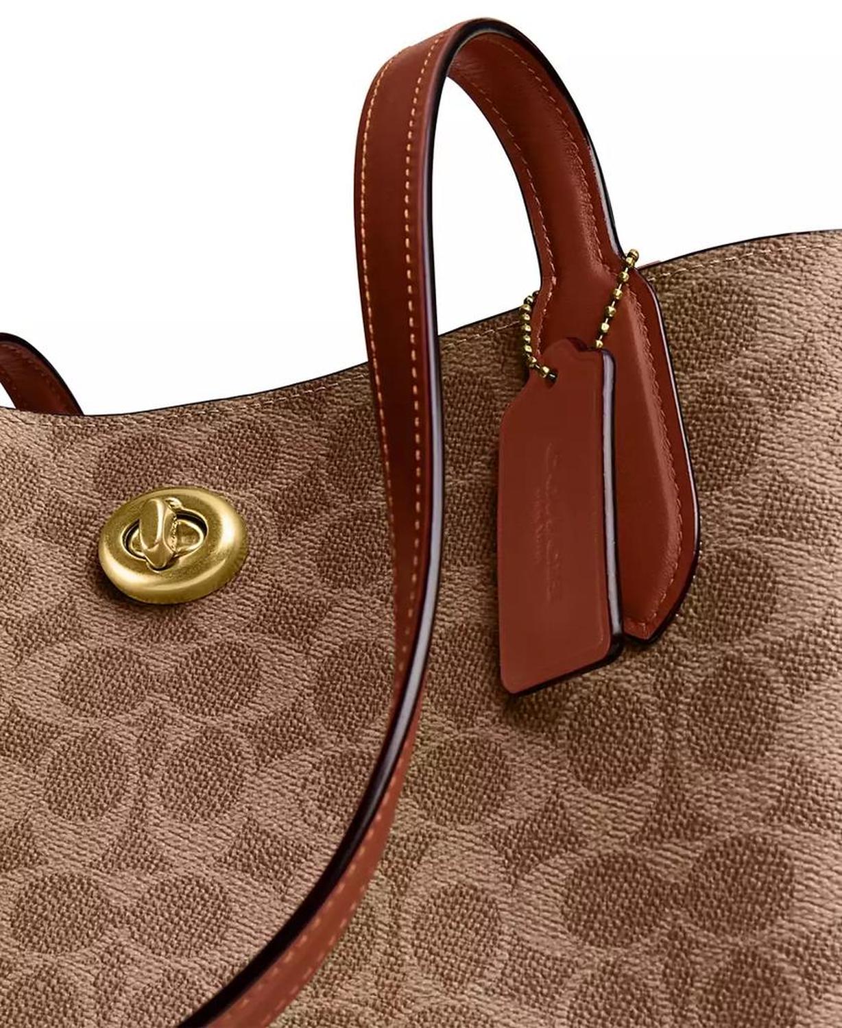 Signature Logo Willow Canvas Large Tote Bag