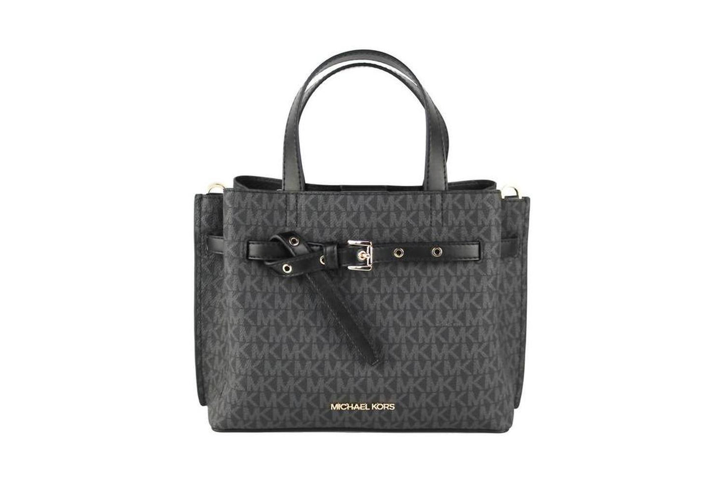 Women's Emilia Small Signature Pvc Satchel Crossbody Handbag Purse In Black