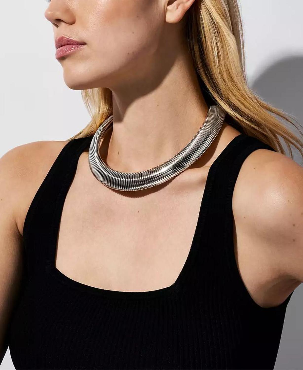 Ribbon Flex Collar Necklace