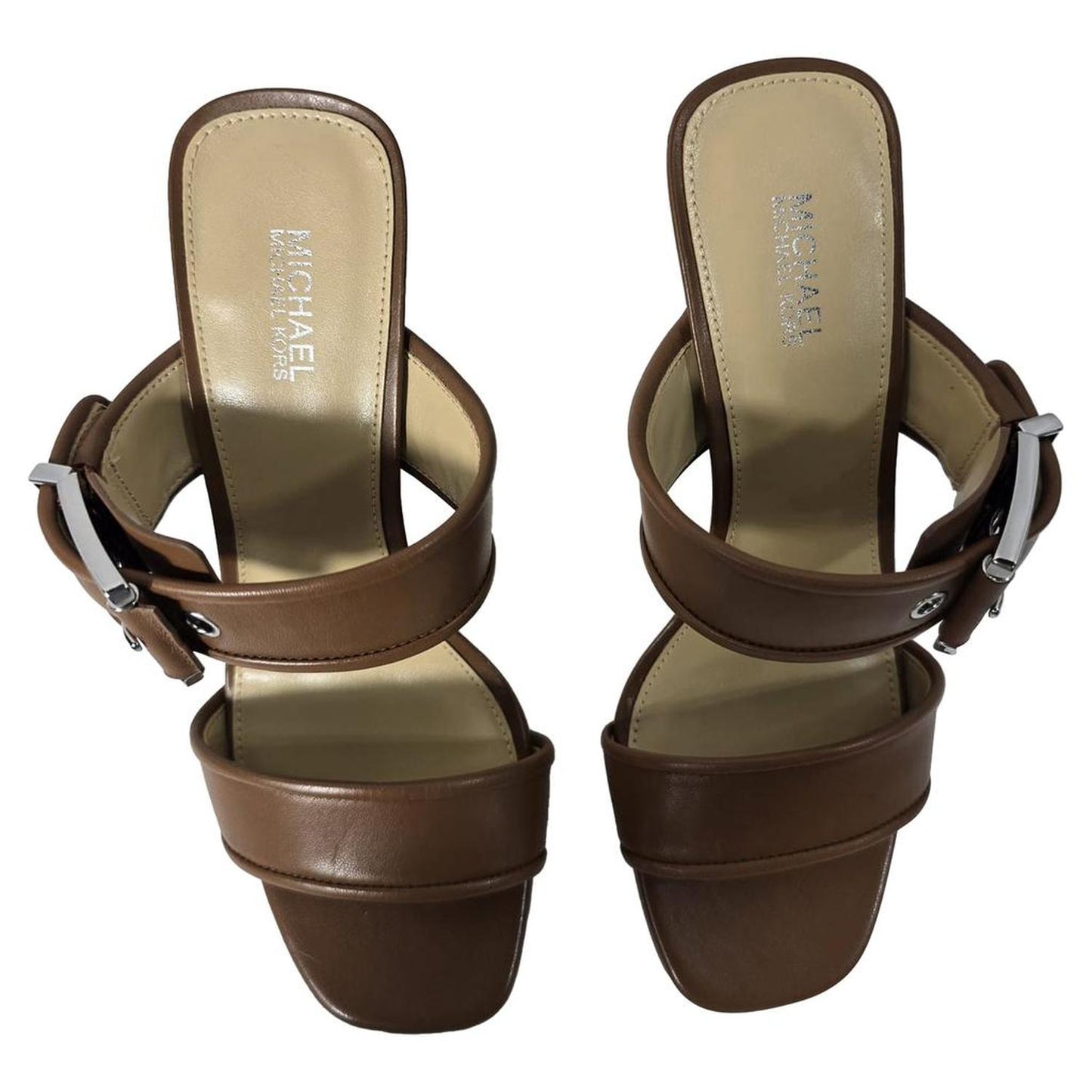 Colby Heeled Sandals in Brown Leather