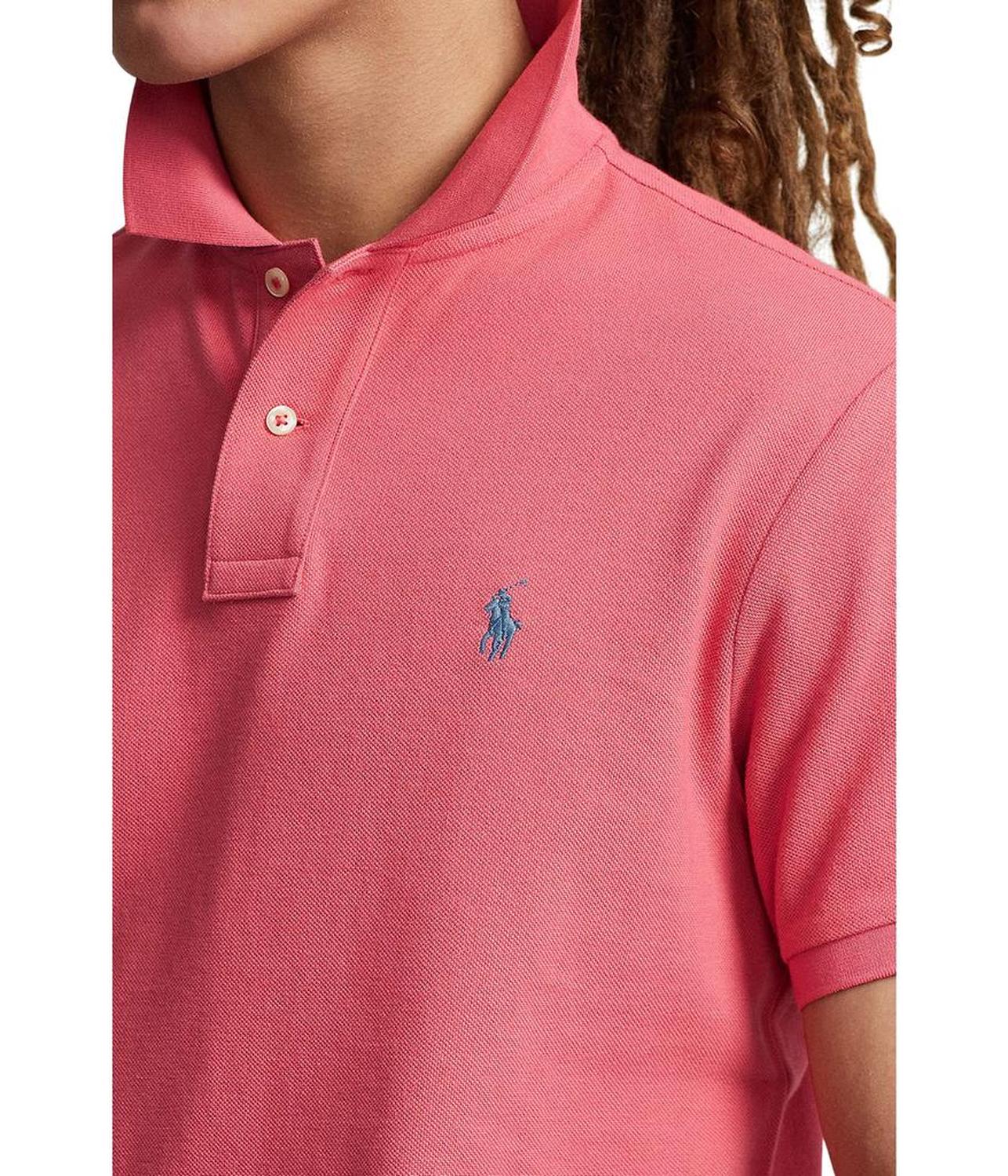 Custom Slim Fit Mesh Polo Shirt