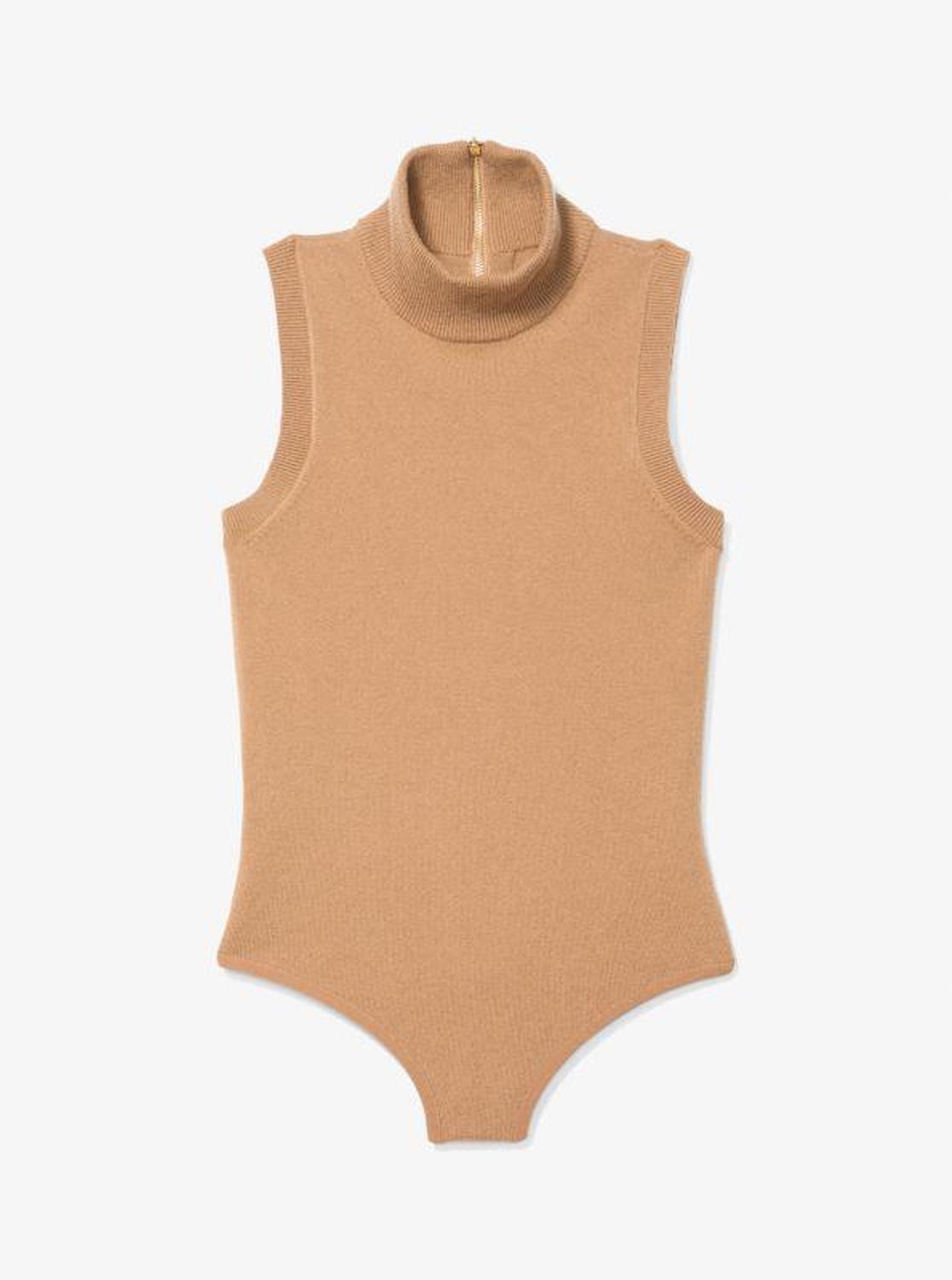 Stretch Cashmere Turtleneck Bodysuit