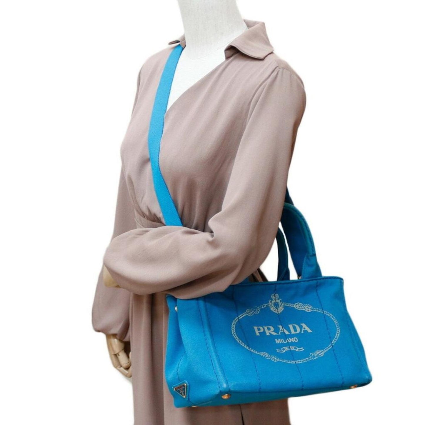 Prada Canapa Canvas Tote Bag (Pre-Owned)