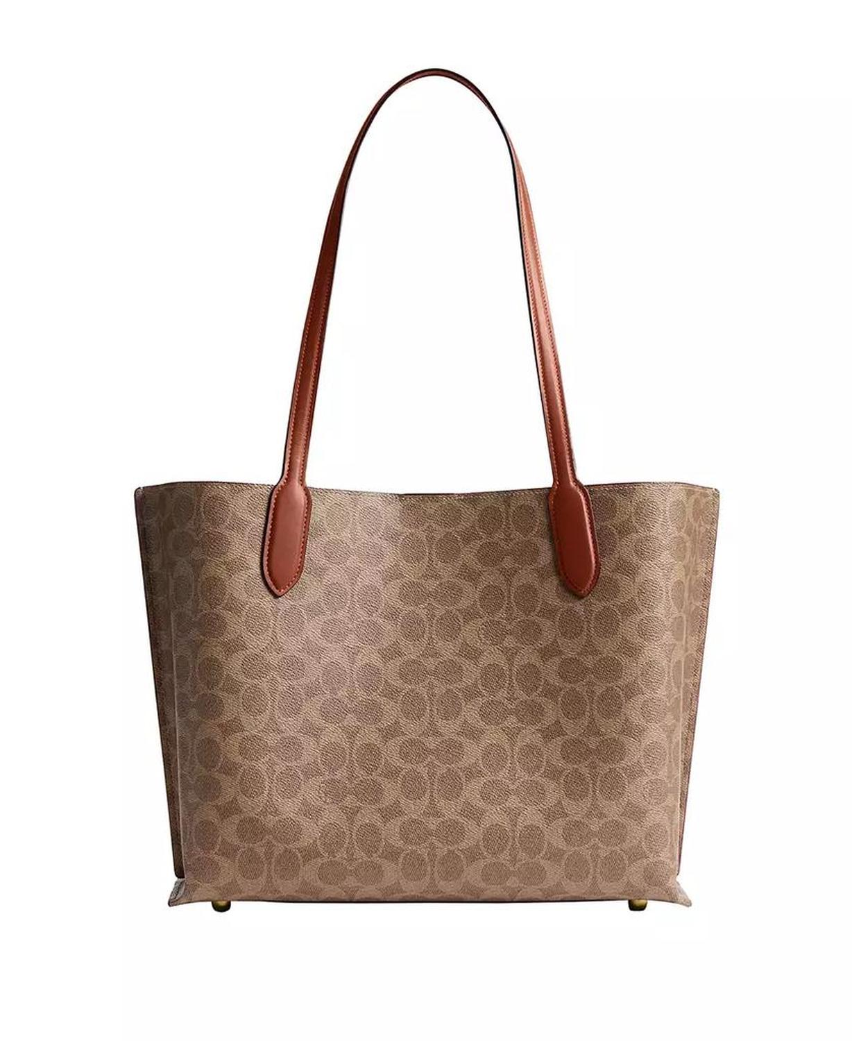 Signature Logo Willow Canvas Large Tote Bag