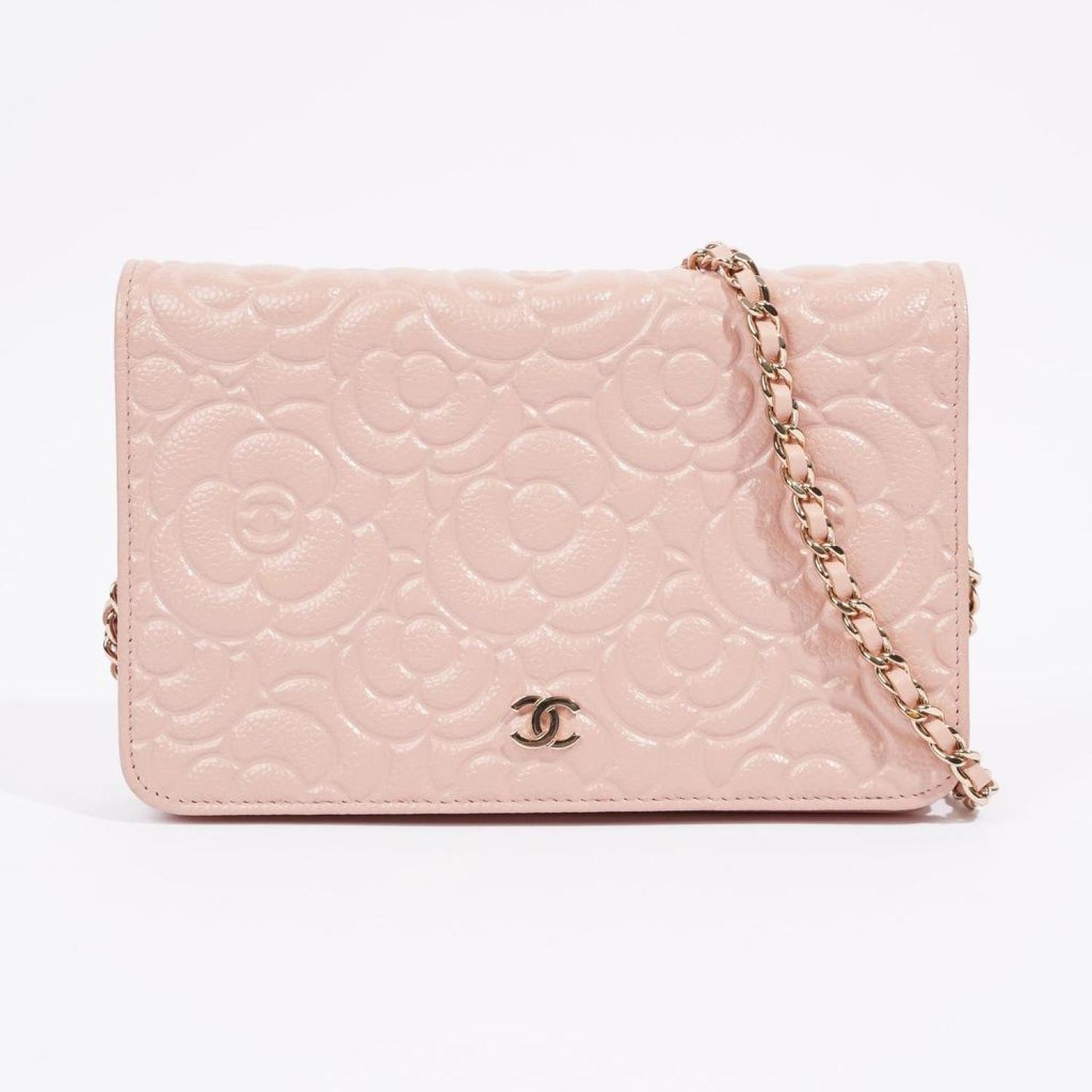 Chanel Camellia Wallet On Chain Leather