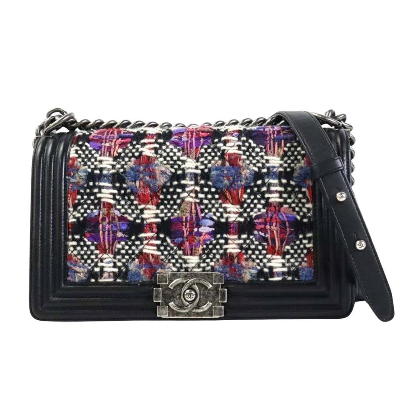 Chanel Boy Wool Shoulder Bag (Pre-Owned)