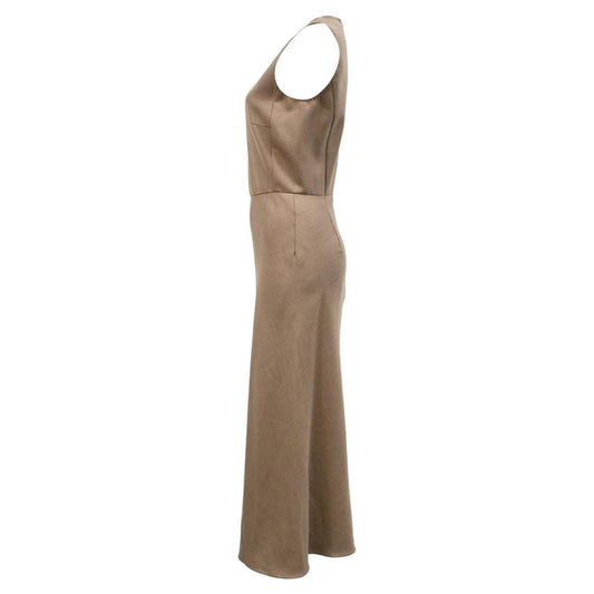 Ural Midi Dress In Brown Wool