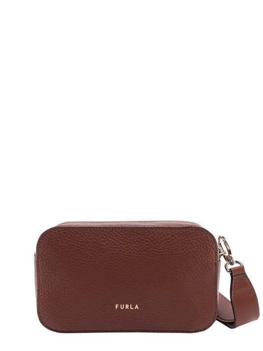 Furla Logo-Plaque Zipped Mini Crossbody Bag