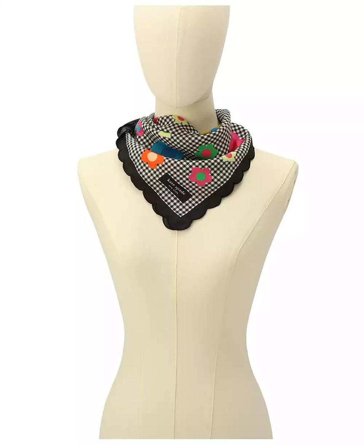 Women's Gingham Garden Bandana Scarf