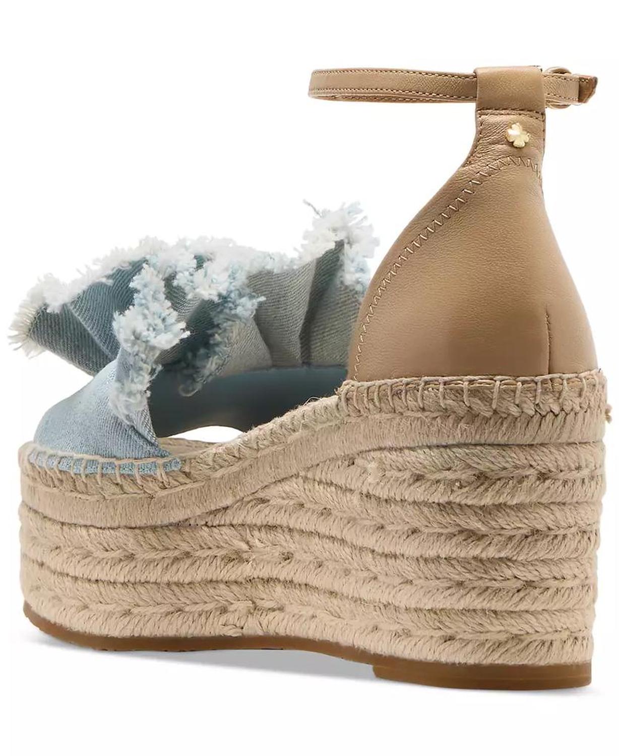 Women's Flourish Denim Espadrille Wedge Sandals