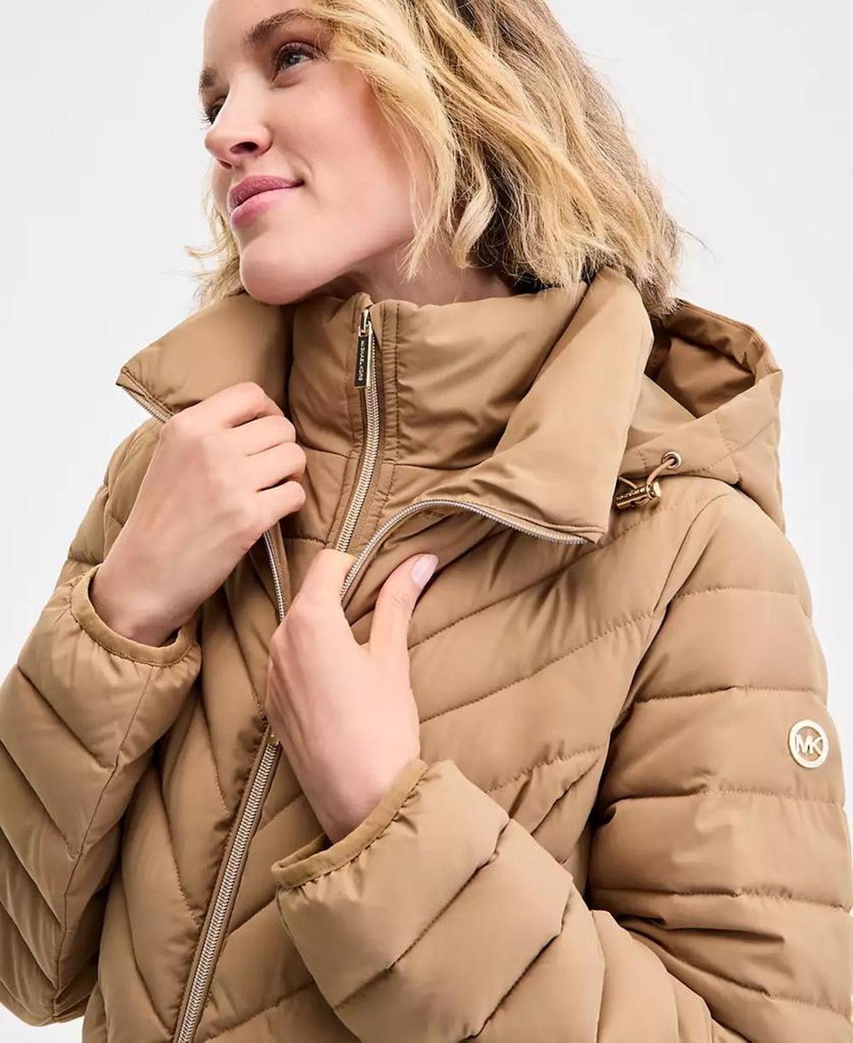 MICHAEL Women's Hooded Puffer Coat, PXXS-XX