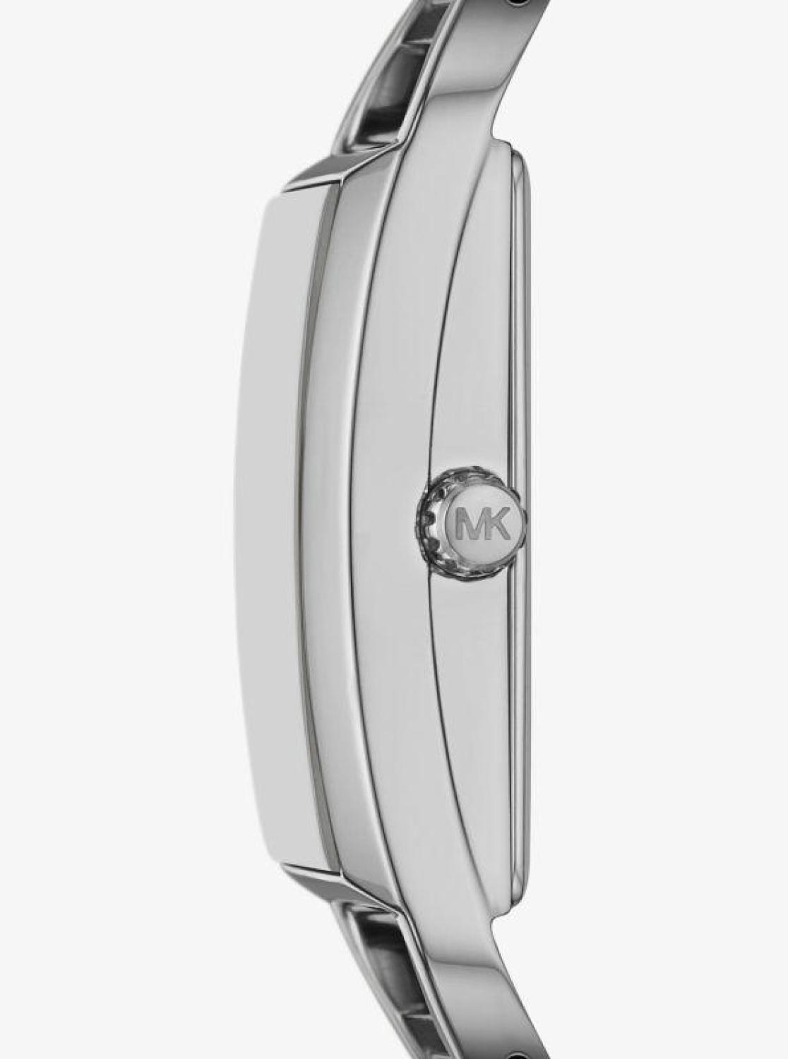 Mini Empire Pavé Silver-Tone Bangle Watch