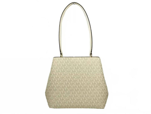 Medium Pratt Bucket Shoulder Bag Purse In Pale Gold/cream