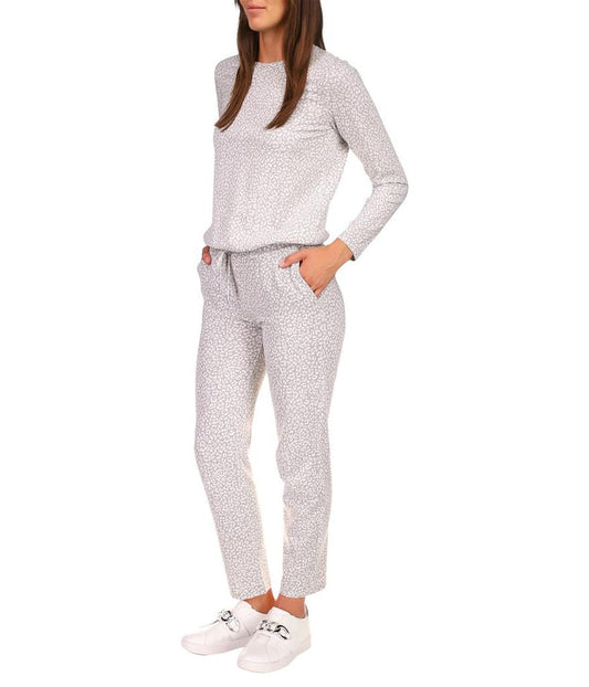 Cheetah Jacquard Elastic Long Sleeve Tee