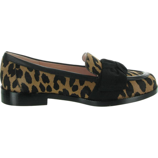Leandra Womens Animal Print Calf Hair Loafers