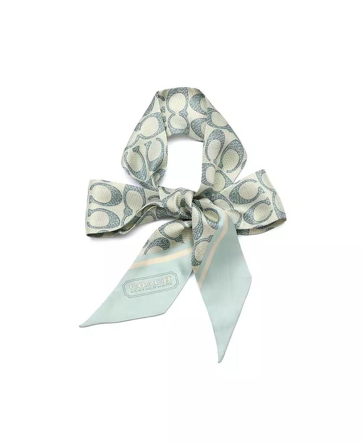 Women's Vintage Signature Print Silk Skinny Scarf