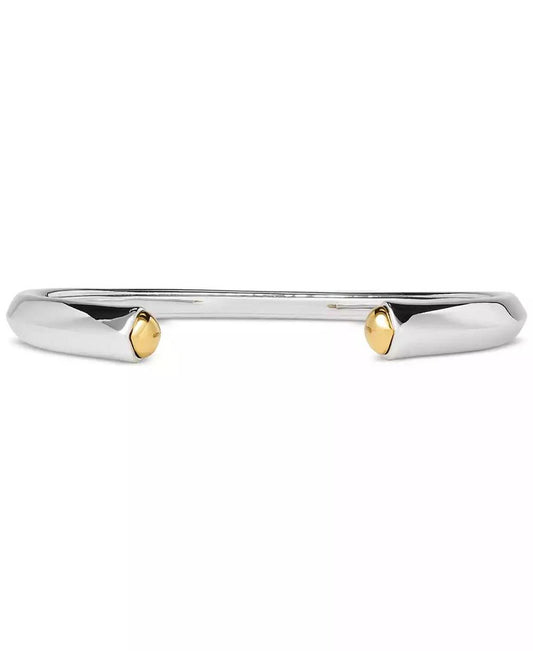 Two-Tone Sculpted Spade Open Cuff Bracelet