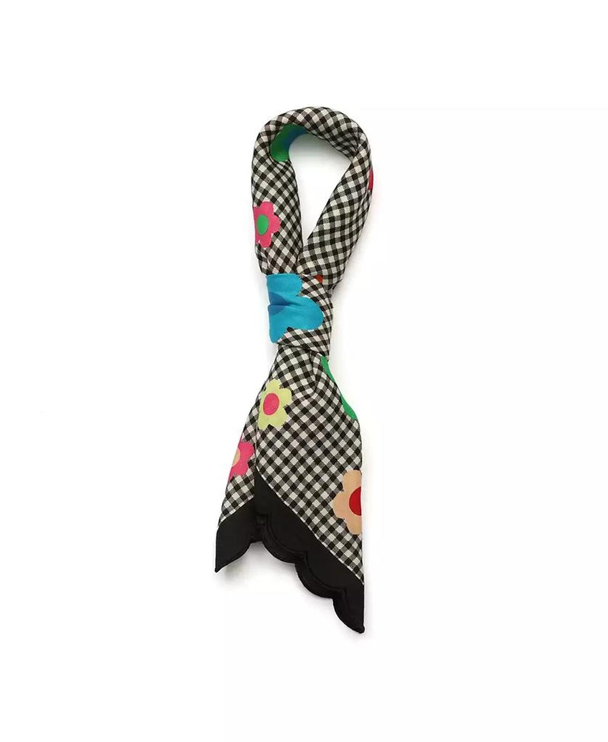 Women's Gingham Garden Bandana Scarf