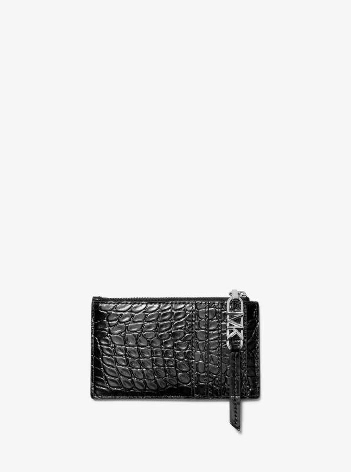 Empire Small Crocodile Embossed Leather Card Case