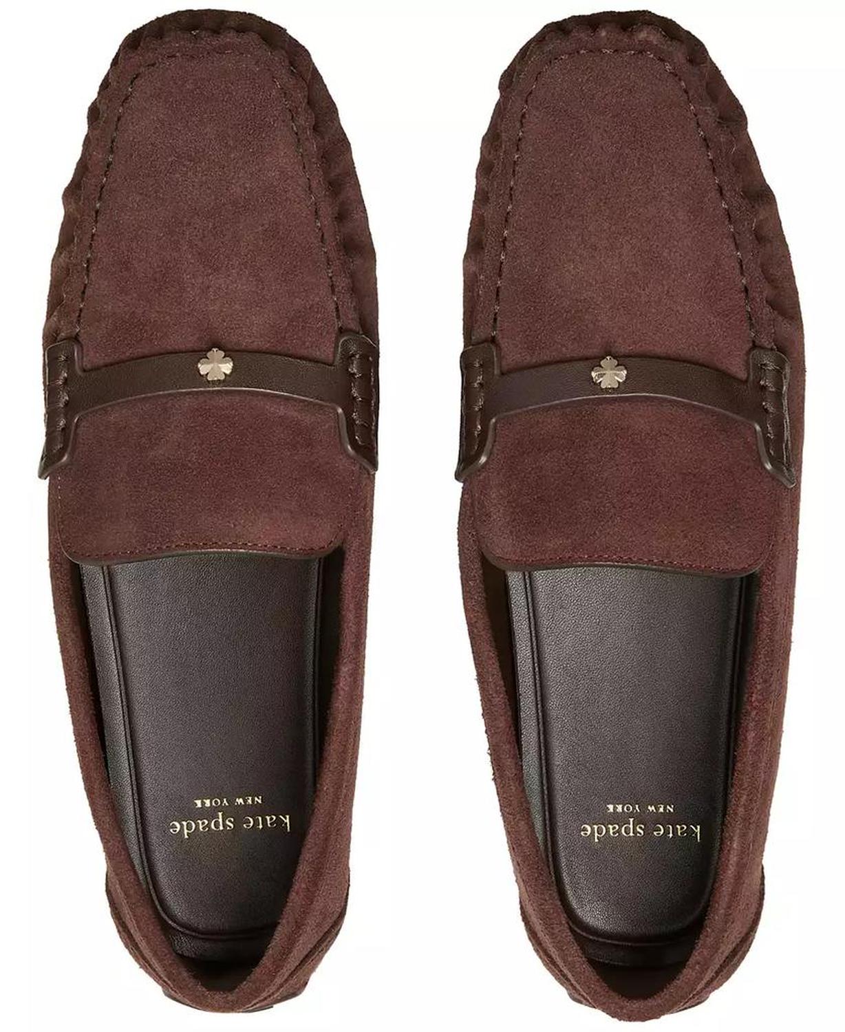 Women's Flower Stud Round Toe Moccasin Loafers