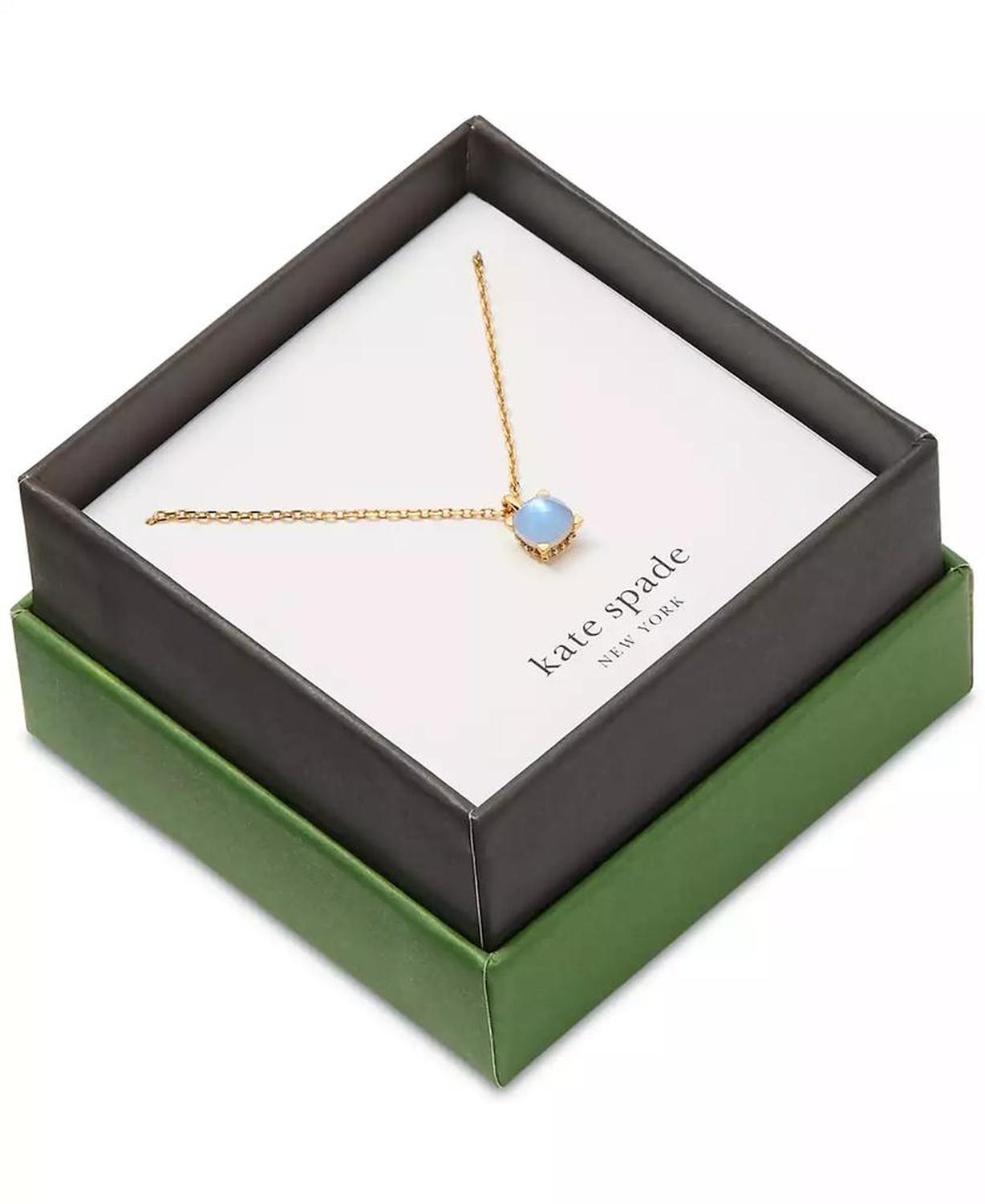 Gold-Tone Cubic Zirconia Pendant Necklace, 16" + 3" extender