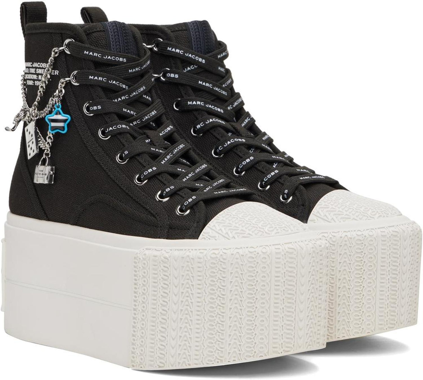 Black 'The Sticker Charm Platform High Top' Sneakers
