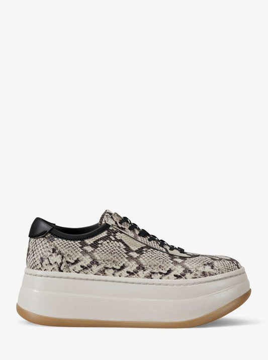 Hayes Snake Embossed Leather Platform Sneaker