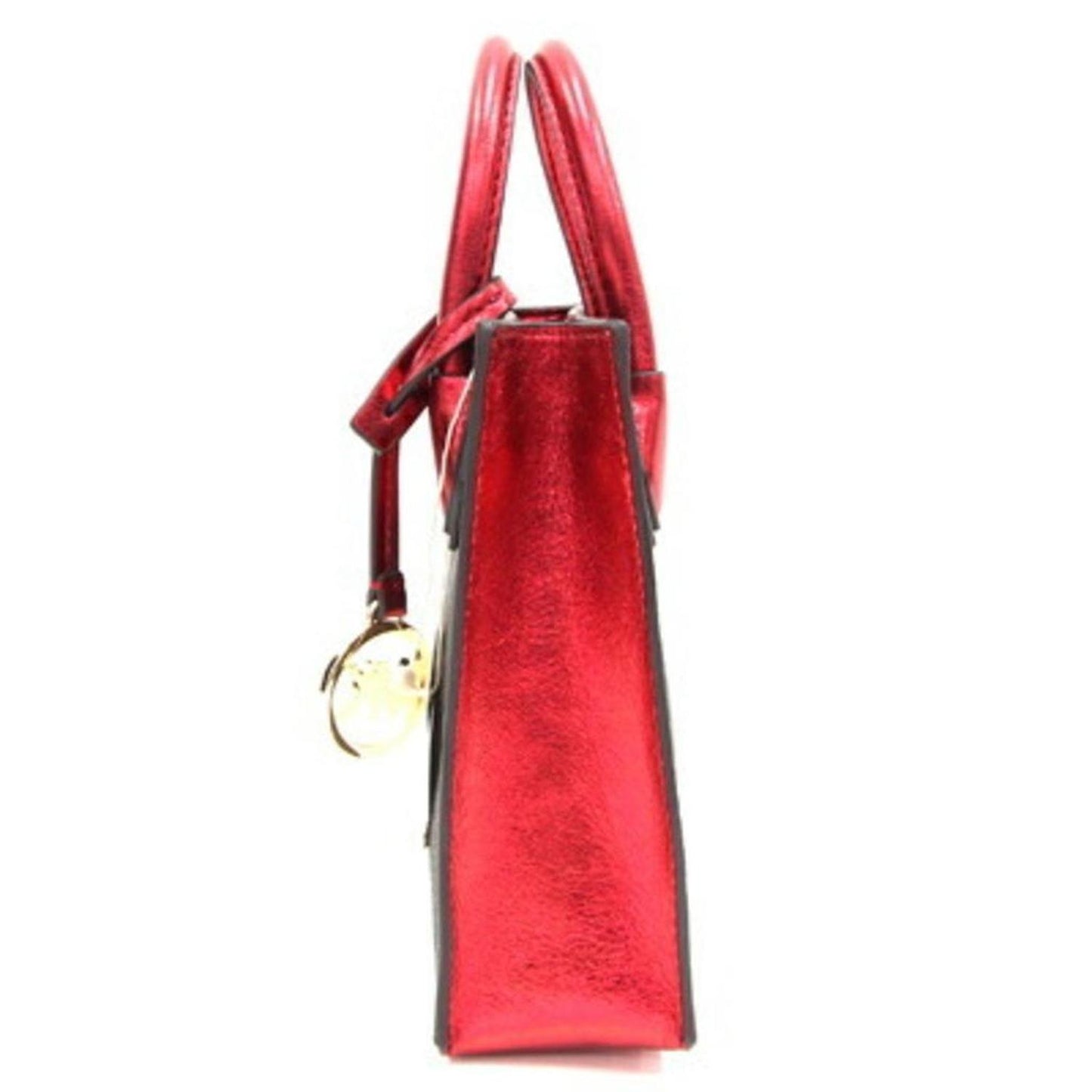 Metallic Color Pvc Leather Handbag (Pre-Owned)