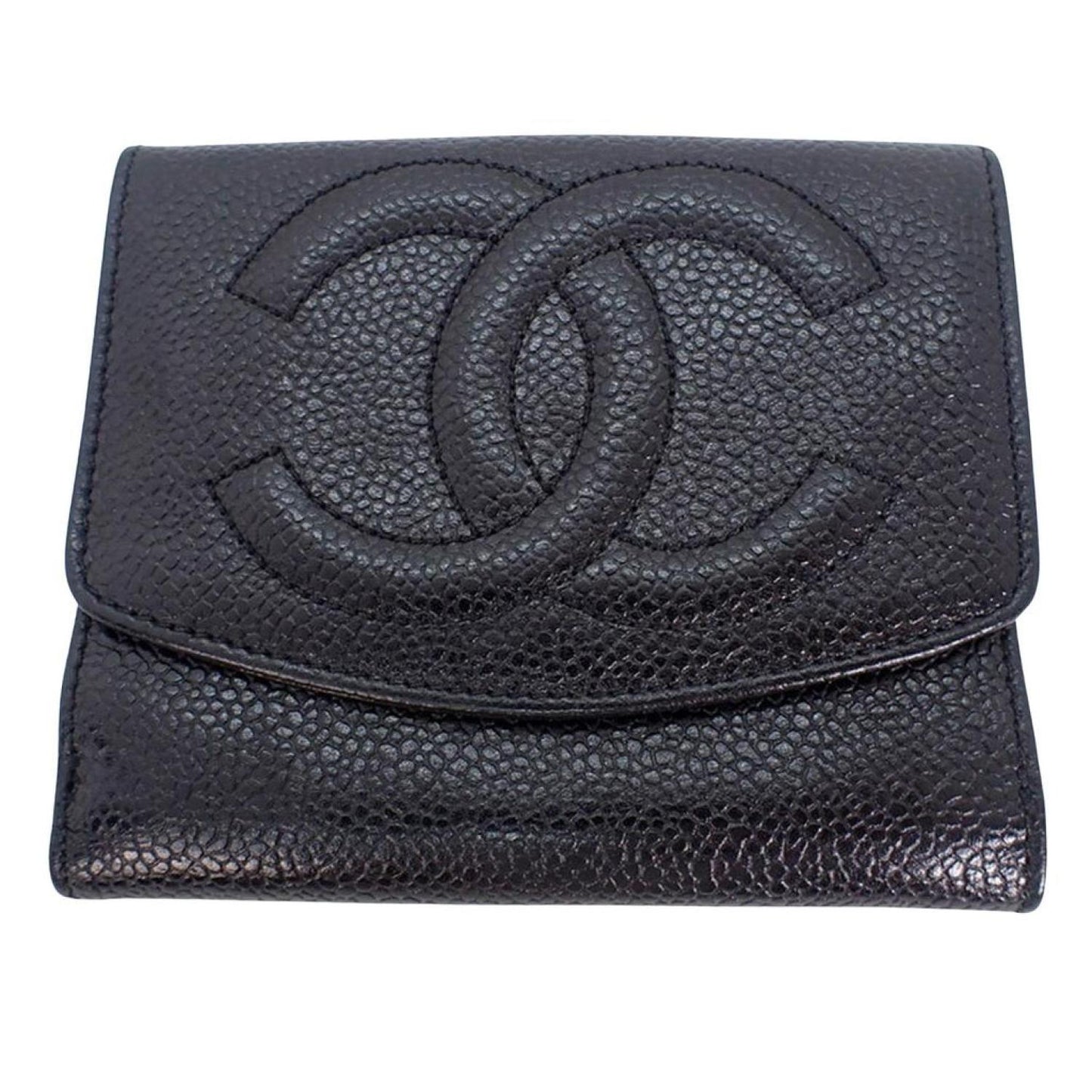 Chanel Logo Cc Leather Wallet (Pre-Owned)