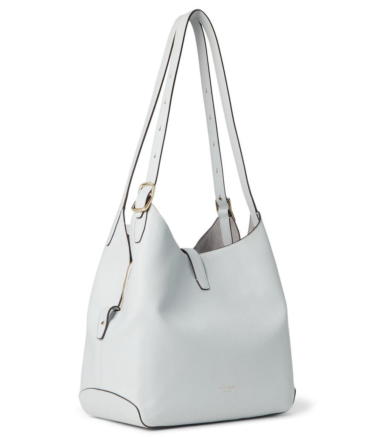 Deco Pebbled Leather Large Shoulder Bag