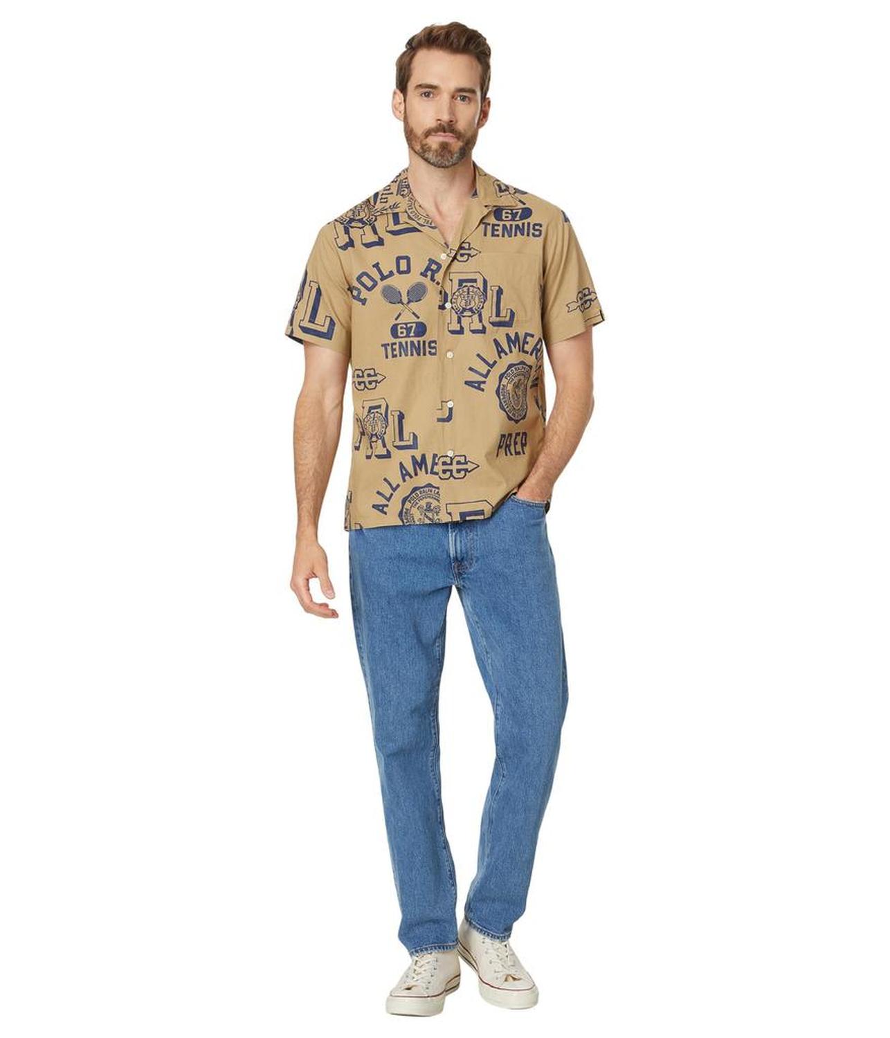 Classic Fit Cotton-Linen Camp Shirt