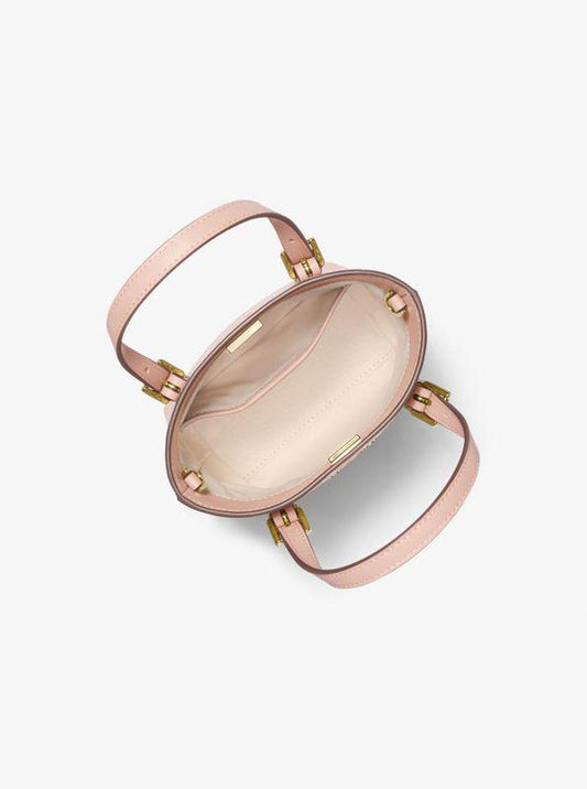 Quinn Extra-Small Signature Logo and Leather Convertible Tote Bag