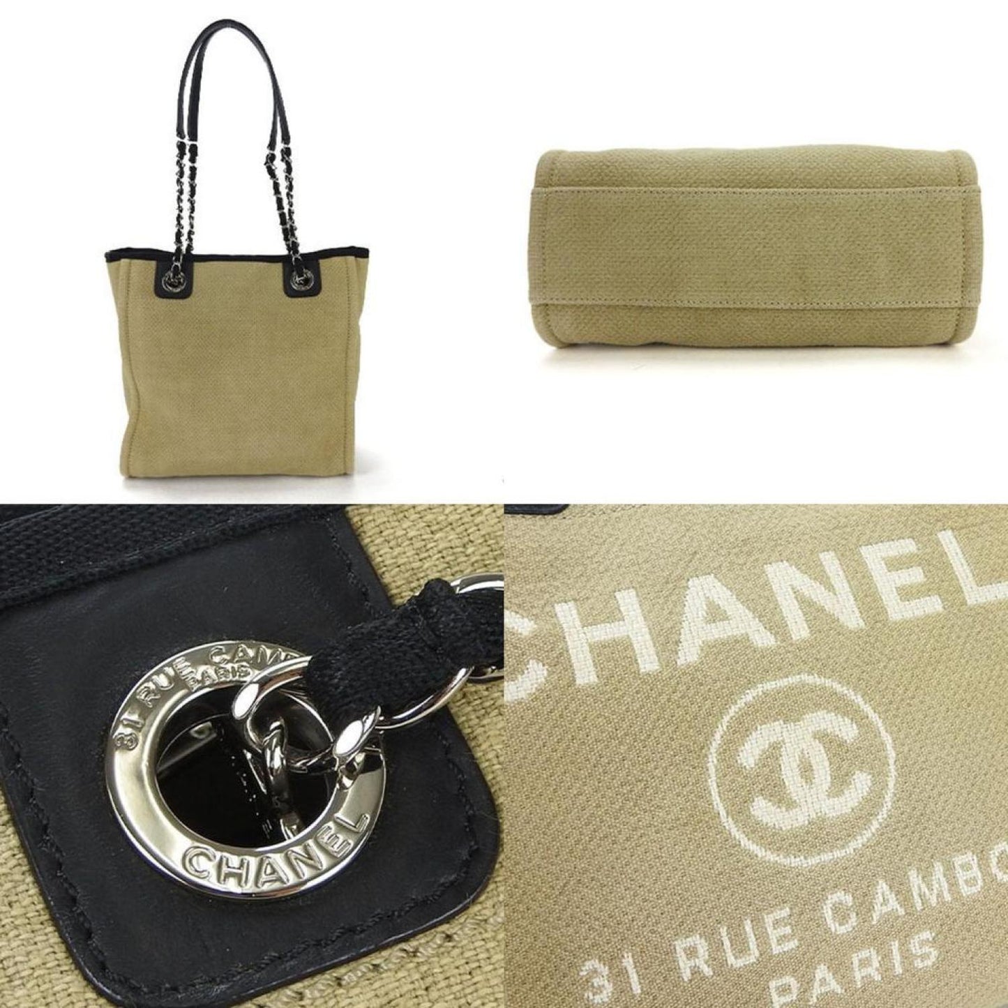 Chanel Deauville Canvas Tote Bag (Pre-Owned)