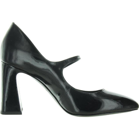 Maren Pearl Womens Patent Leather Embellished Mary Jane Heels