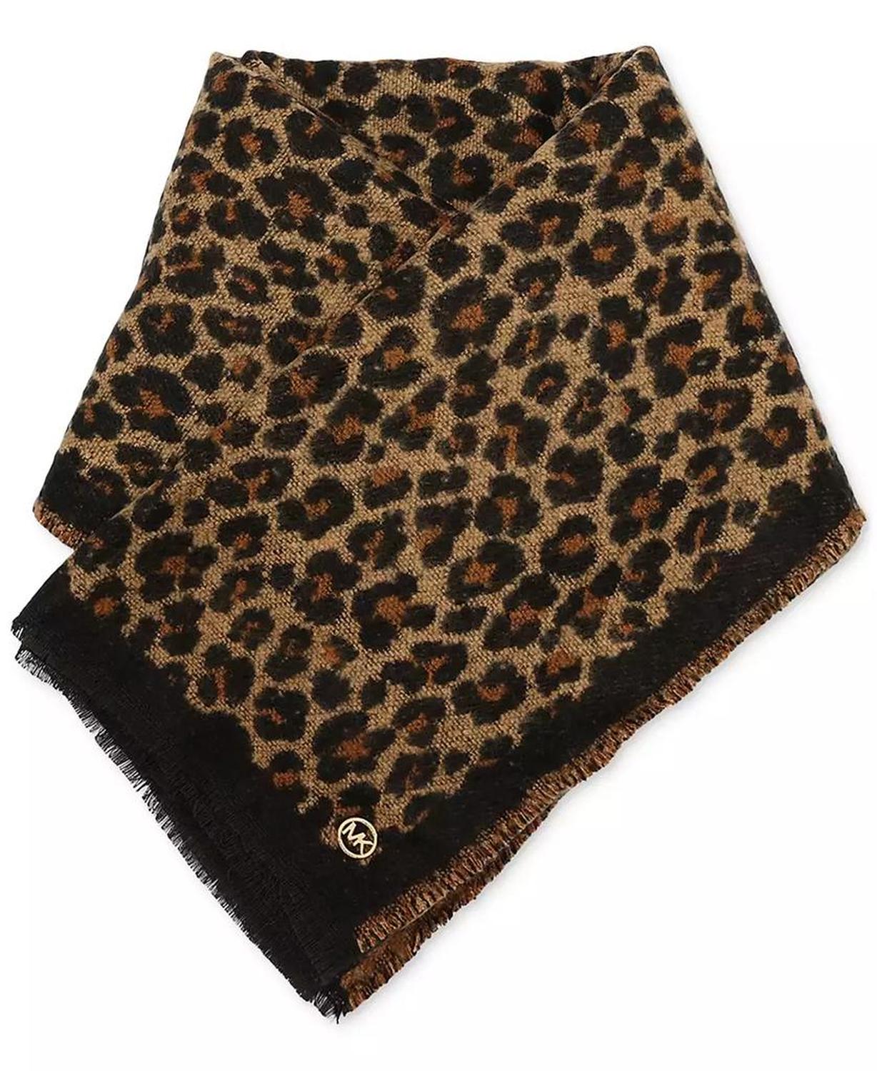 Women's Bouclé Leopard-Print Scarf