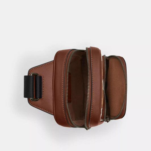 Coach X Peanuts Racer Sling Pack In Signature Canvas With Snoopy Print