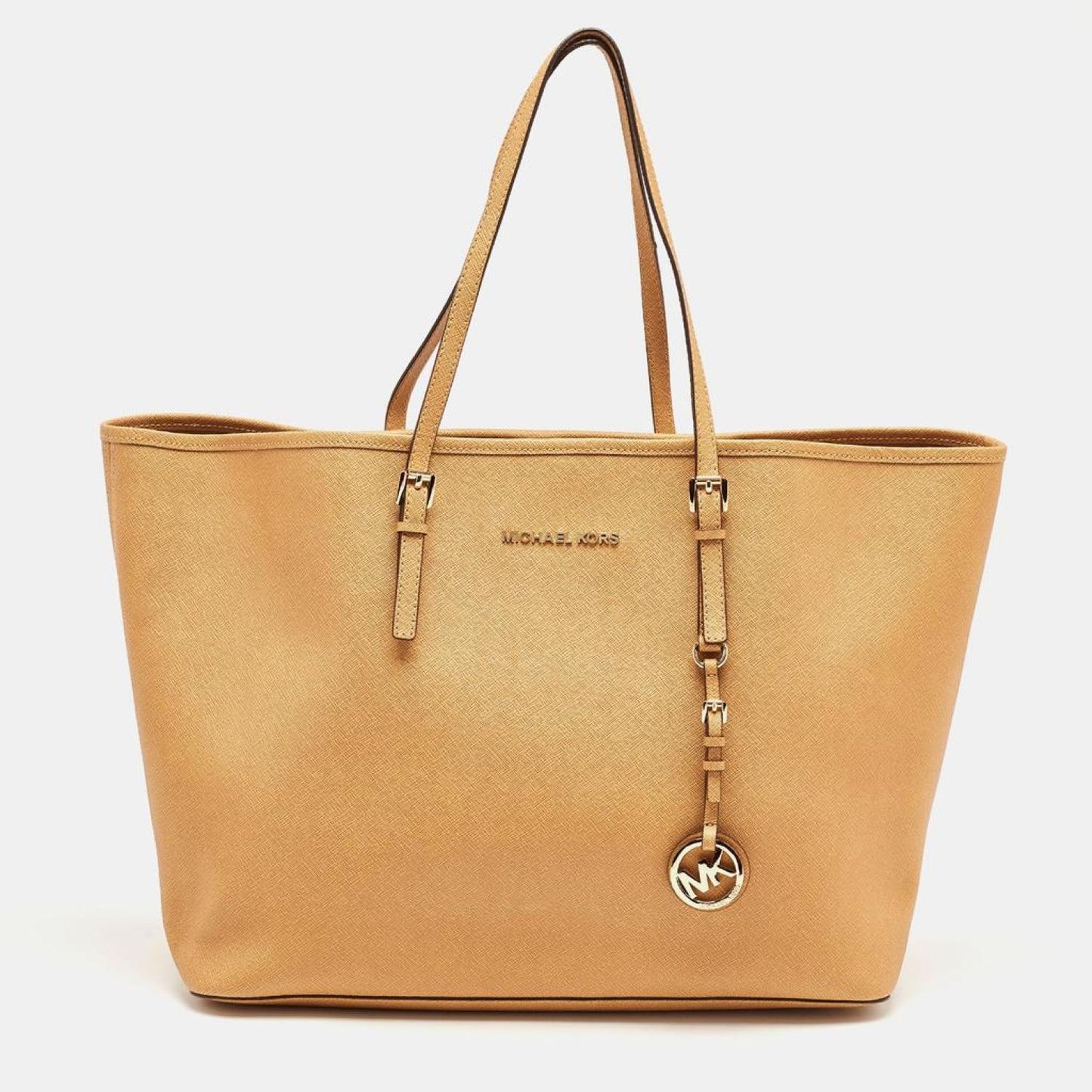 Michael Michael Kors Tan Leather Medium Jet Set Travel Tote