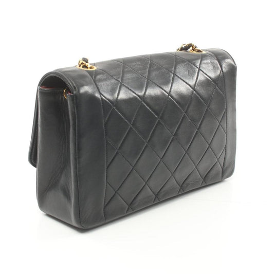 Matelasse Diana Flap Chain Shoulder Bag Lambskin Gold Hardware Vintage