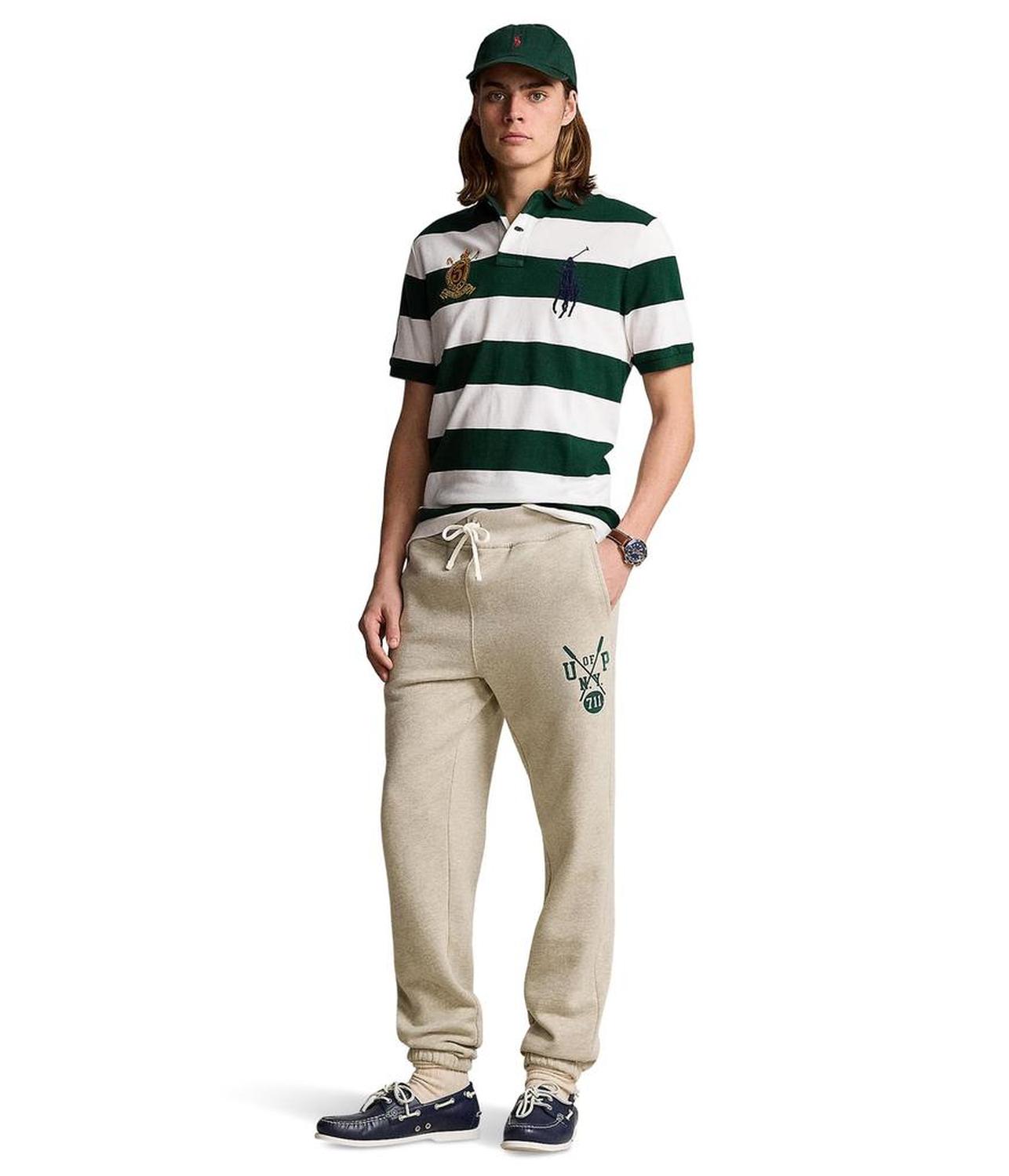 Custom Slim Fit Big Pony Crest Mesh Polo