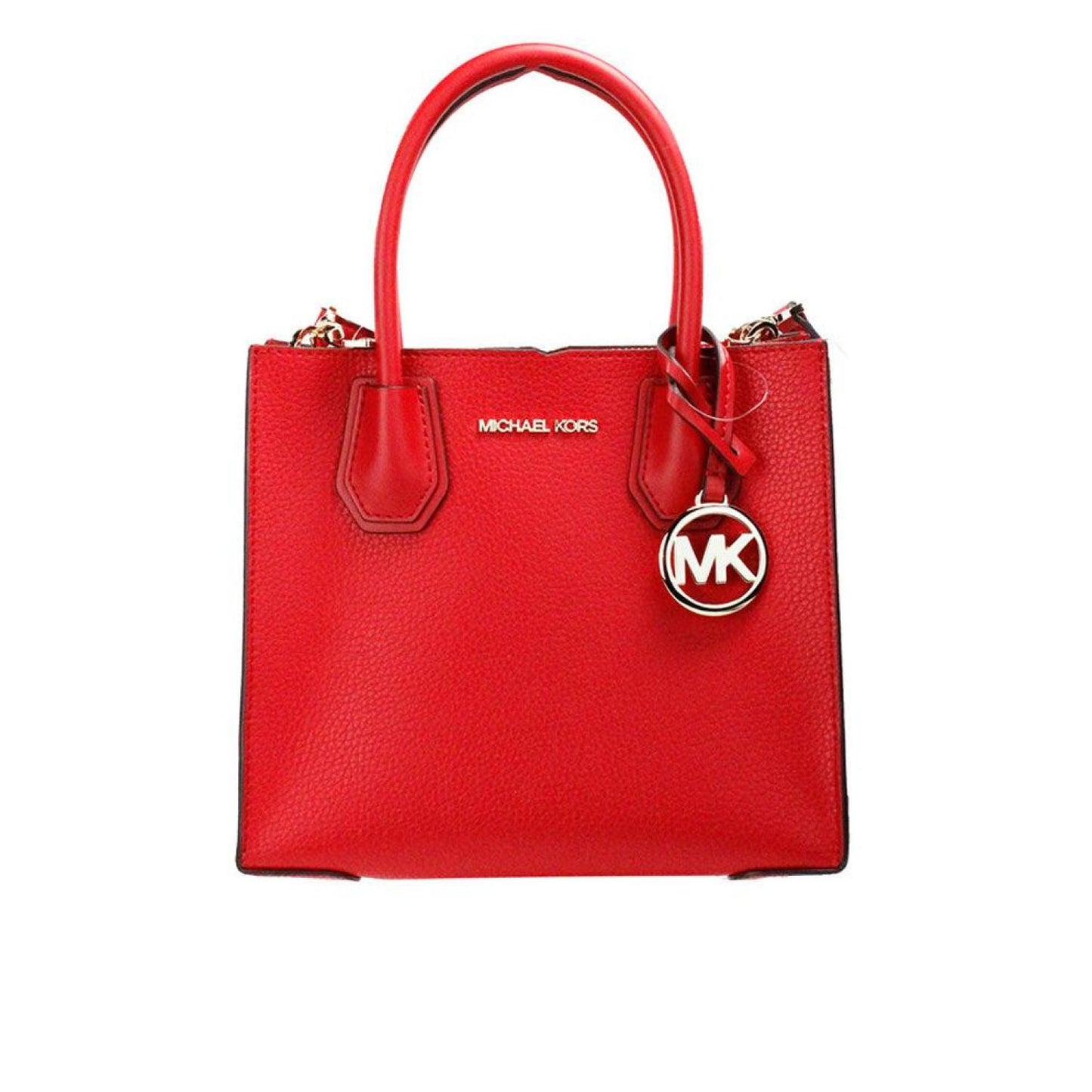 Michael Kors Mercer Medium Bright Pebble Leather Messenger Crossbody Women's Bag